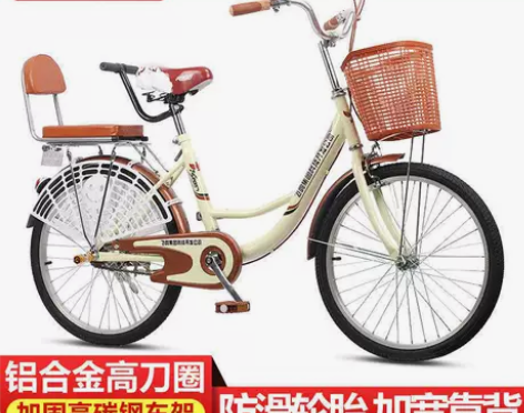 自行车 飞鸽铁锚实心胎充气胎男女成人学生轻...