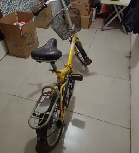 飞鸽自行车，可折叠，只是车筐有些破损，可更...