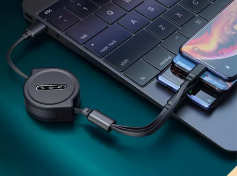 【特价包邮】三合一伸缩数据线 6A快充66...