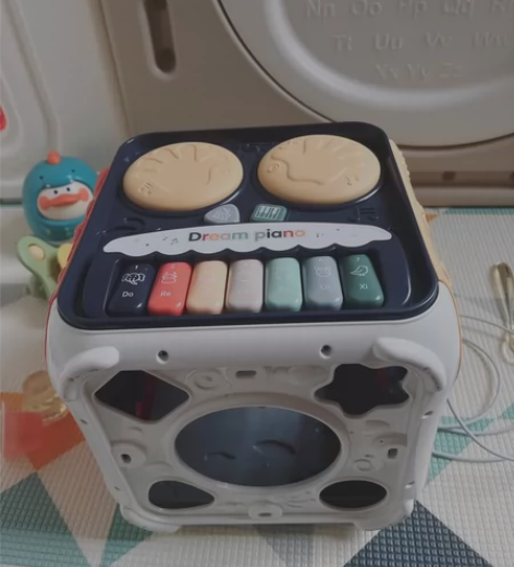 优乐恩多功能早教百宝箱益智拍拍鼓音乐启蒙打...