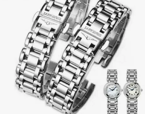 浪琴心月手表带刚带 不锈钢表链配件 转手原...