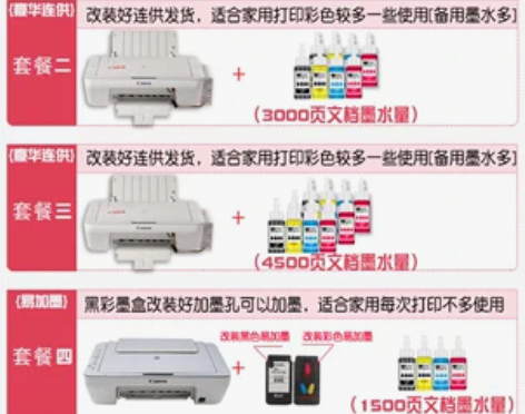 佳能mg2400彩色打印机复印一体机家用照...