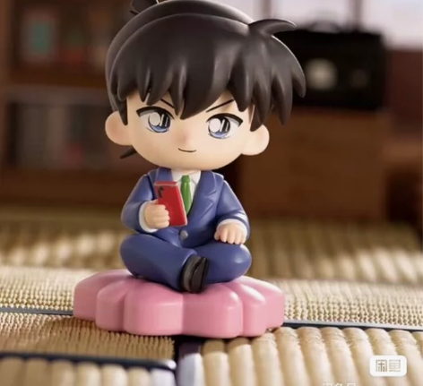 名侦探柯南泡泡玛特坐姿盲盒工藤新一江户川柯...