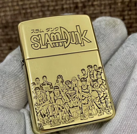 Zippo原装正品纯铜盔甲精雕灌篮高手拍下...