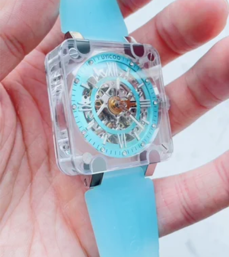 全新/英国UYICOO方形蓝宝石透明水晶全...