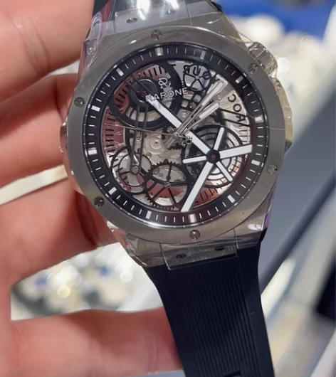 Rarone雷诺双子星X镂空机械表男全自动...