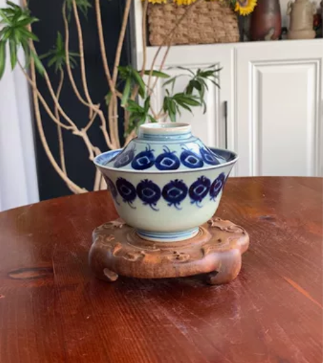 日本回流瓷器 大正时期 明清 梅花款 青花...