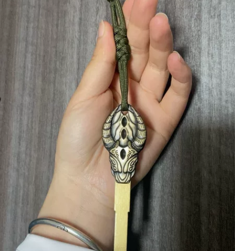 青龙护主钥匙头钥匙扣手工编制复古风格铜防盗...