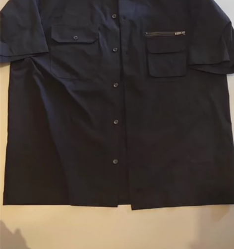 古巴领小方领宽松短袖男士衬衫。日本东丽速干...