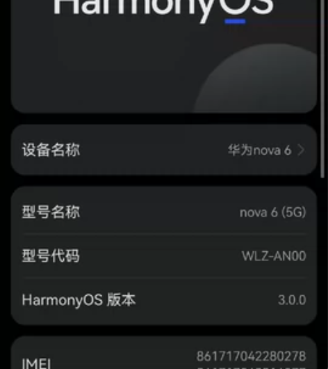 华为nova 6  5G 一口价850