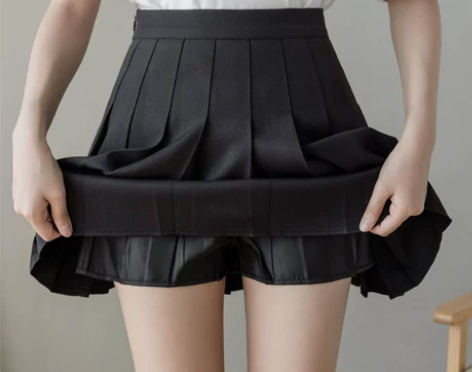 高腰黑色百褶裙子女装夏装2023年新款时尚...