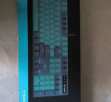 雷柏v500pro青轴有线键盘 自用 无磨...