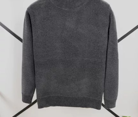 花花公子男士半高领宽松毛衣保暖长袖加绒加厚...