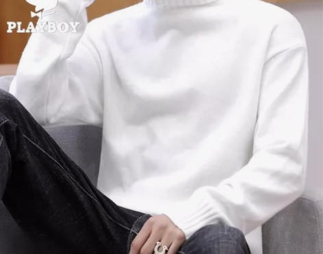 花花公子高领毛衣男秋冬韩版潮流个性帅气时尚...