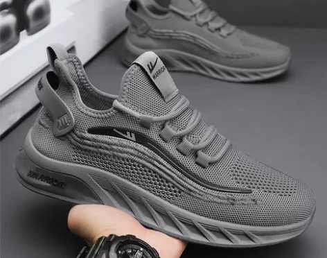 回力男鞋夏季透气薄款飞织网面防臭运动跑步休...