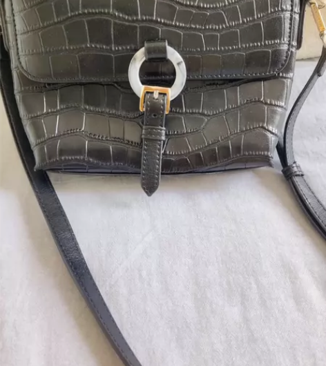 稻草人 女包新款潮牛皮斜挎包鳄鱼纹时尚韩版...