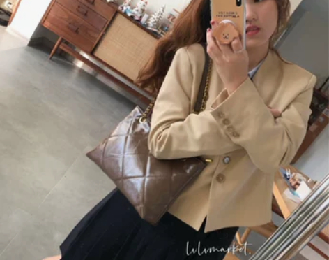 ?你绿IAC自制~高级仿小羊皮质感！缝线菱...