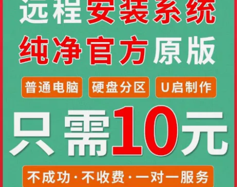 在线重装系统纯净版、远程维修电脑重装做系统...
