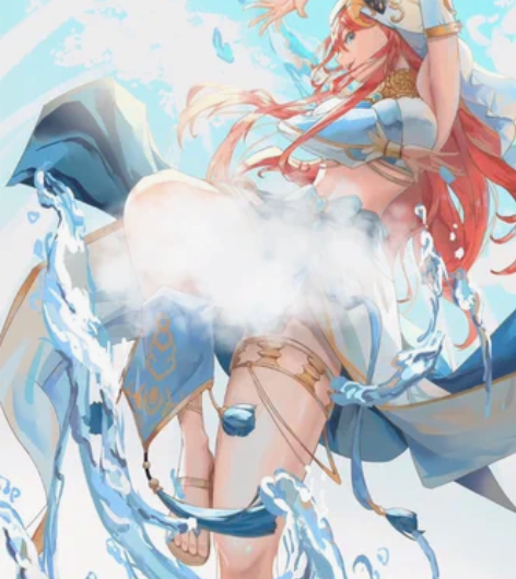 拍衣服送假发 原神妮露cos服蓝色服装女西...