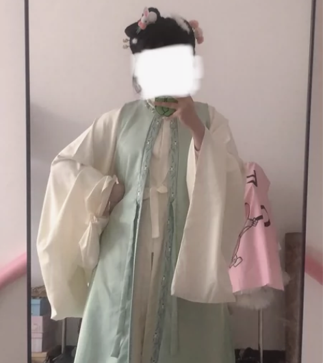 温柔淡雅明制立领长袄绝版三件套 正的正的 ...