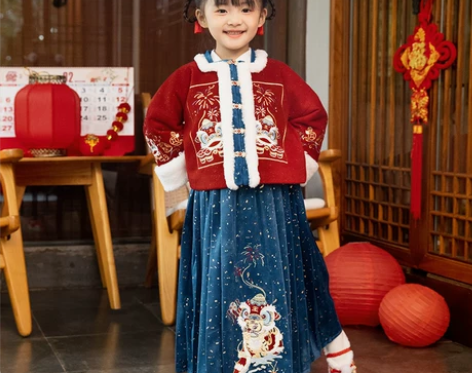 ?【年货价】西子问汉服女童拜年服唐装儿童过...