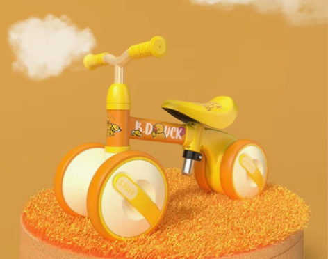 乐的小黄鸭平衡车，儿童无脚踏。适合宝宝室内...