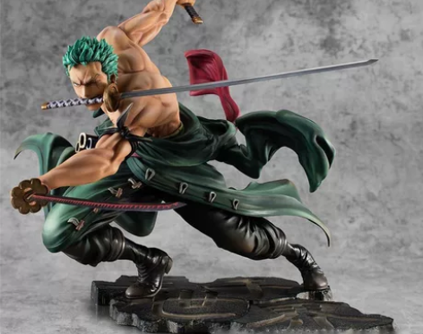 海贼王三千世界大号索隆手办阿修罗三刀流战斗...