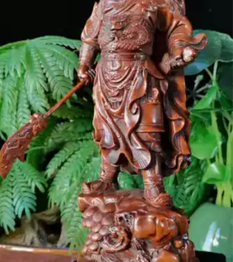 一物一拍，老黄杨木雕～关公，高20 厘米，...