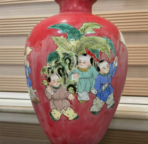 乾隆年制吉祥如意童子古董收藏工艺品室内摆件...