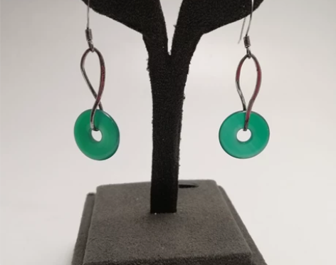 绿玛瑙耳饰专区。中国风原创设计。 品牌撤柜...