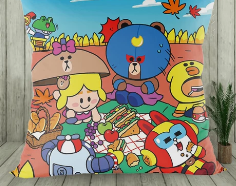 荒野乱斗抱枕周边游戏同款可爱卡通方枕靠垫枕...