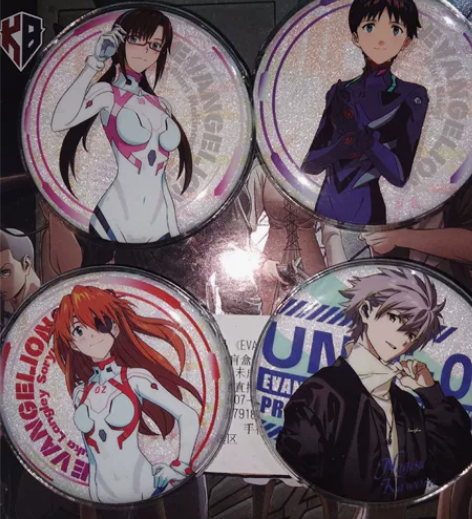 eva同人马口铁吧唧 四套一组 捆 全新无...