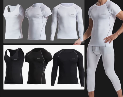 篮球紧身衣男运动速干背心训练短袖健身房服套...