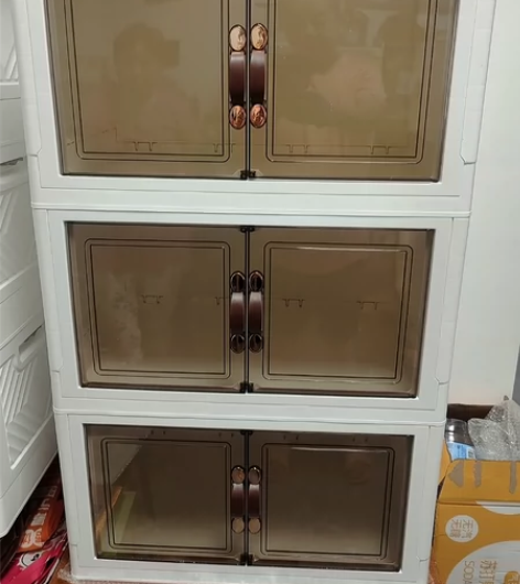 【全新捡漏】包邮折叠透明收纳柜多层加厚收纳...