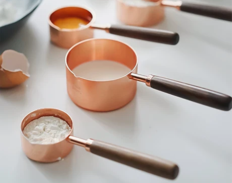 玫瑰金咖啡量勺 定量勺 黄铜色 套装克勺量...