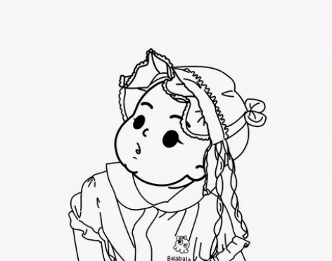 【黑白线稿线条头像 真人转手绘】漫画手绘卡...