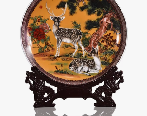 搬家出几个闲置的  瓷盘摆件景德镇粉彩挂盘...