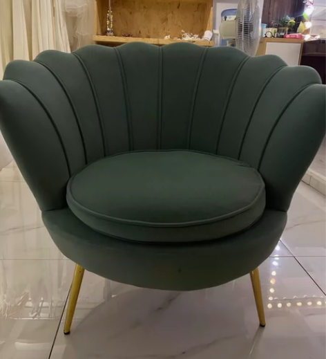 单人贝壳布艺沙发，北欧现代简约服装店、客厅...