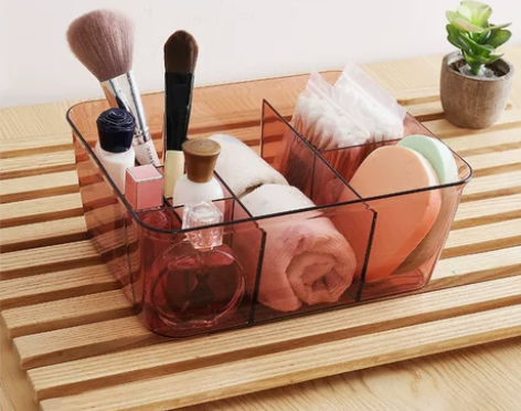 多格化妆品收纳盒透明亚克力浴室桌面收纳盒梳...