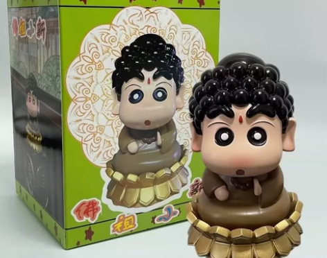 【包邮】求人求己不如求佛!蜡笔小新摆件野原...