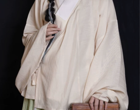 云出岫原创设计交领短衫一片式提花褶裙汉服女...