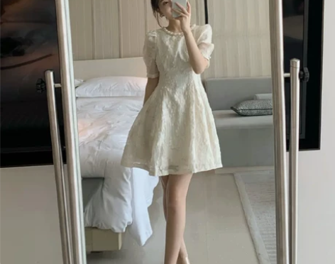 夏季甜美超仙气质中长款连衣裙女2023新款...