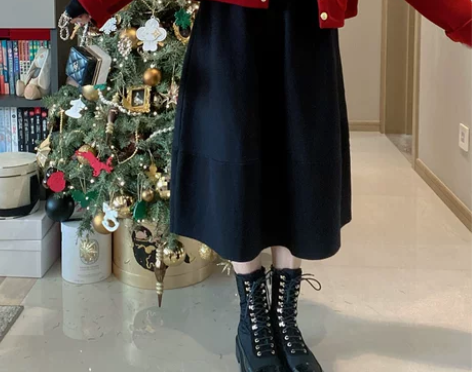 TTT快乐窝 自制款~赫本法式优雅针织花苞...