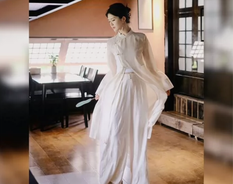 仰世「茗」新中式中长款开衫茶服薄款禅意文艺...