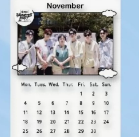 【出】追风11月日历合照卡 这张卡面比较稀...