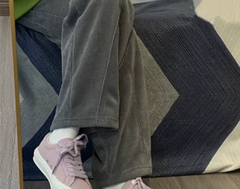 大码灯芯绒直筒运动裤女hiphop美式新款...